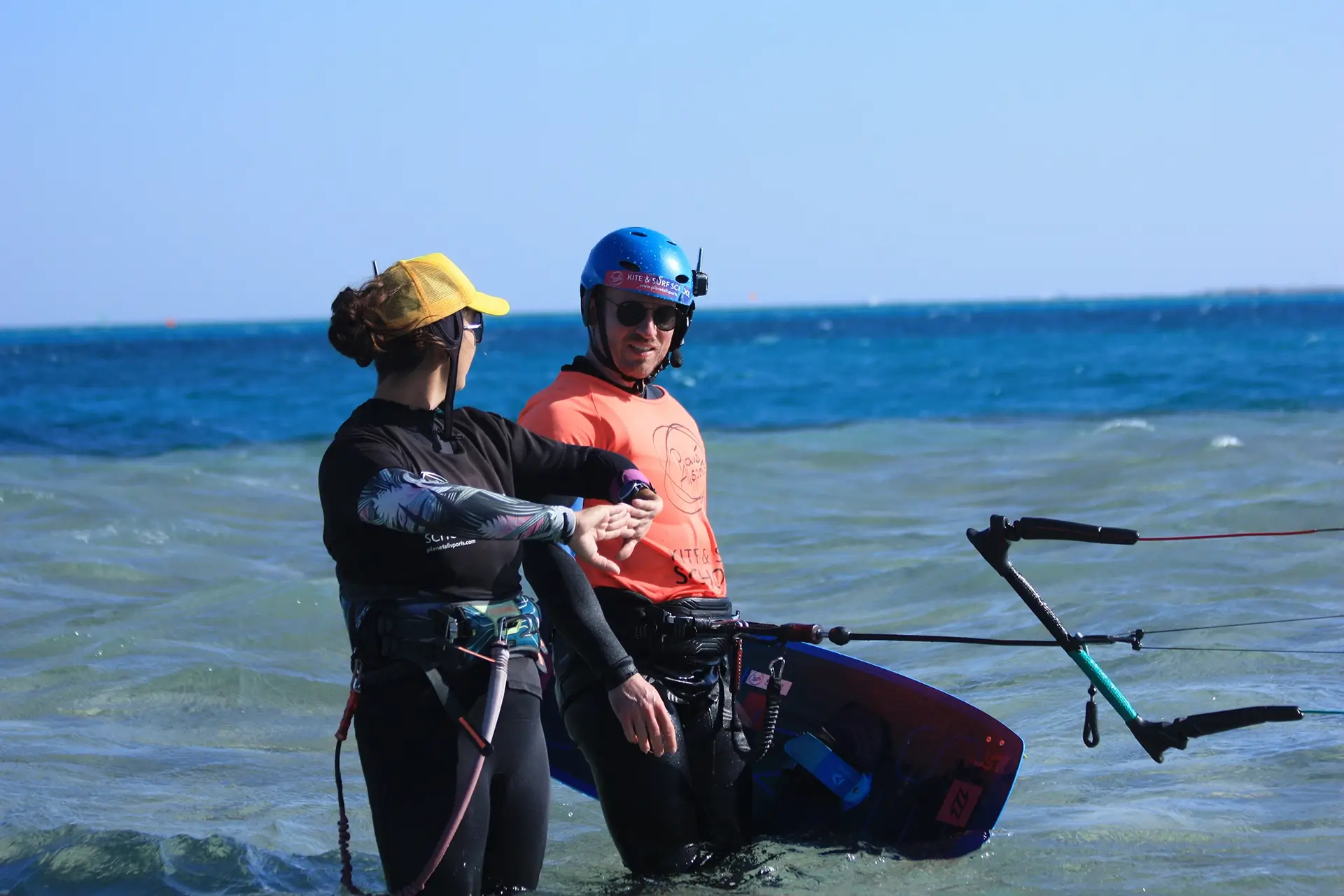 Kite Instructor with student in Lagune